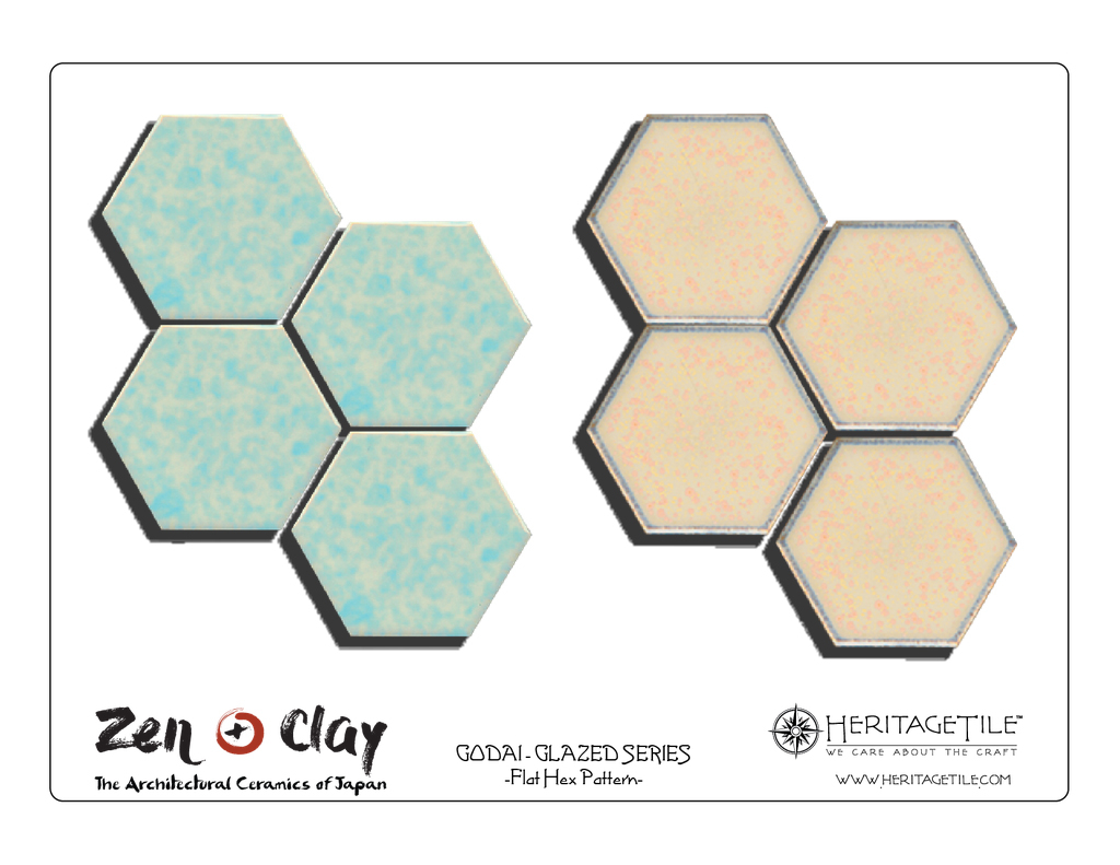 Sample Card - Godai Glazed Flat Hex