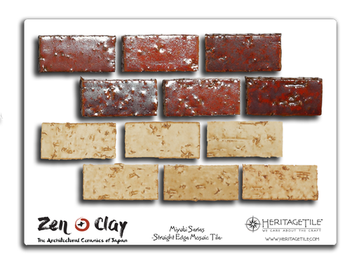 Sample Card - Miyabi Straight Edge Mosaic (Maple Red &amp; Quail Gold)