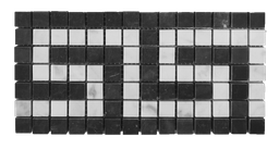 [MMBG5HA] Honed marble Greek key border in 'Carrara White'